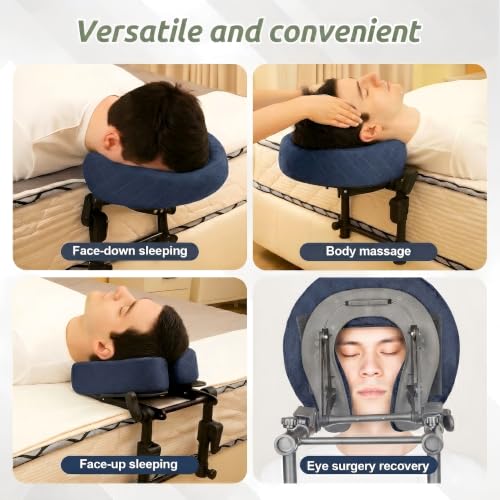 Image of Massage Headrest for Bed, Head Holder & Face Cradle with Face Down Pillow