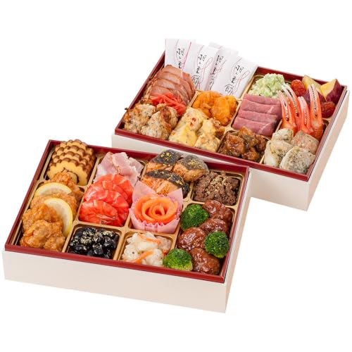 【おせち2026】福井 蓮如の里あわら 花蓮乃彩 おせち料理 二段重 3〜4人前 25品目 あわら-13.8【配送不可:北海道・沖縄・離島】【12月31日お届け】【時間指定不可】