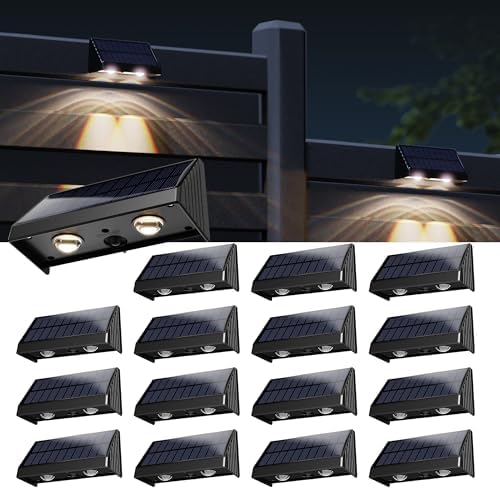 JACKYLED Solar-Pfostenleuchten RGB – 4er-Set Mit Farbwechsel Für Garten & Wegbeleuchtung