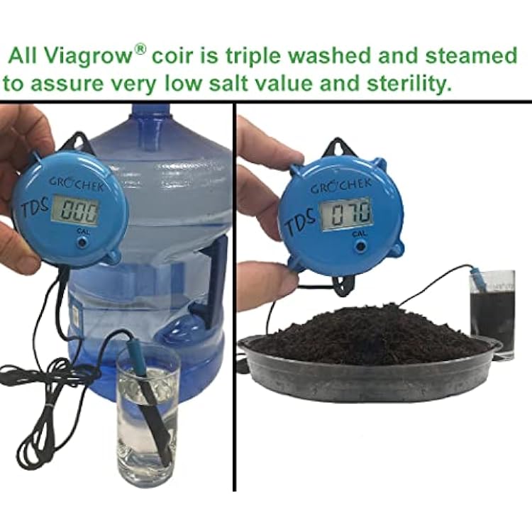 Viagrow 650 g (1.4 lb.) Compressed Coconut Coir Premium Grow Media (3-Packs) / A Product of The Harvest CompanyTM