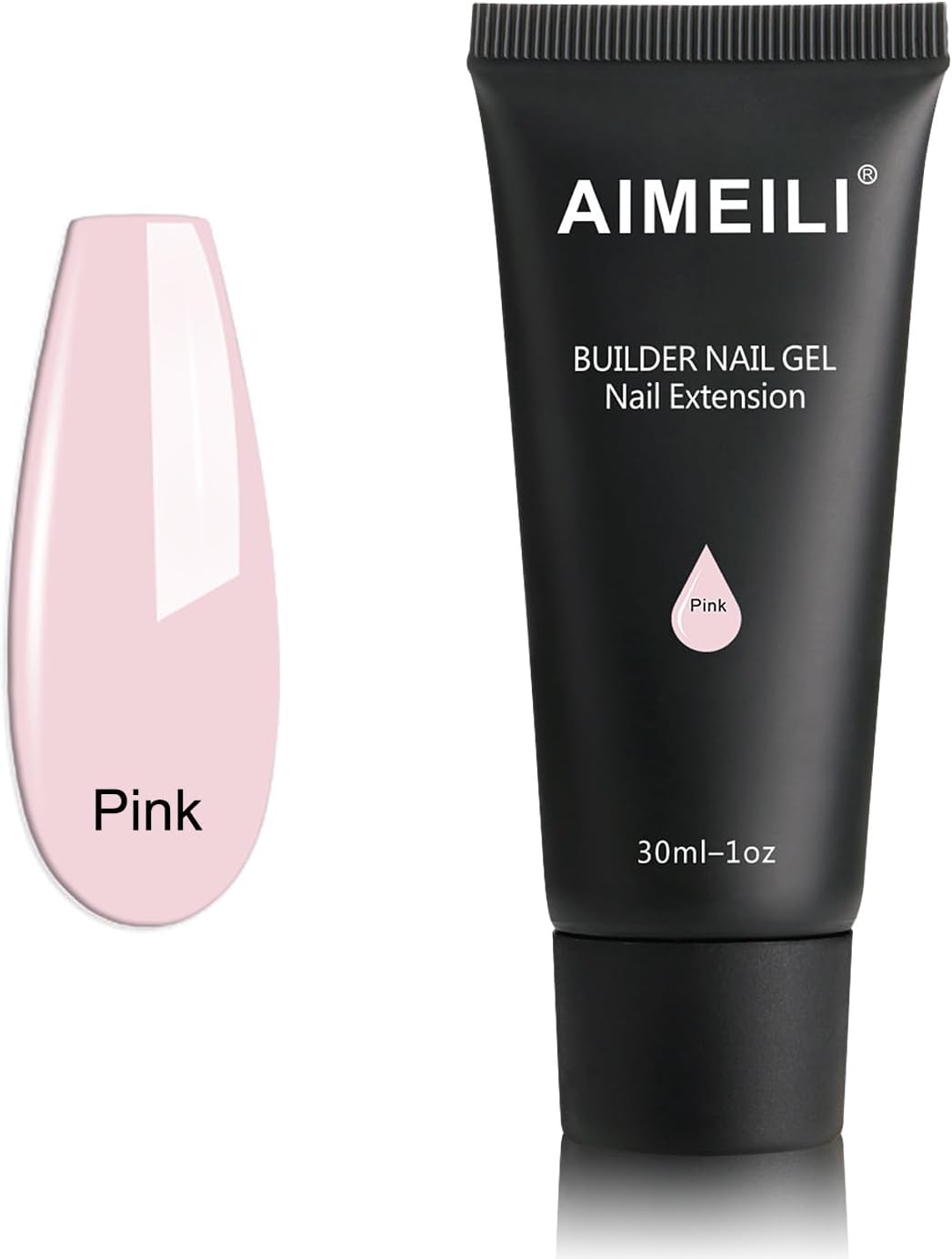 AIMEILI Roze Builder Nail Gel Nail Extension Builder Base Gel Nagellak UV LED Gellack Soak Off Nail Enhancement voor Nagels Gebouw, Versterking 30ml