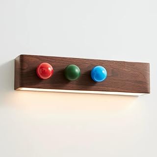 Wall Sconce with Shelf and Key Hooks, Modern 15W LED Hardwired Decorative Wall Light, 3-Color Temperature Memphis Style Dopamine Decor Lamp for Entryway, Hallway, Living Room, Bedroom