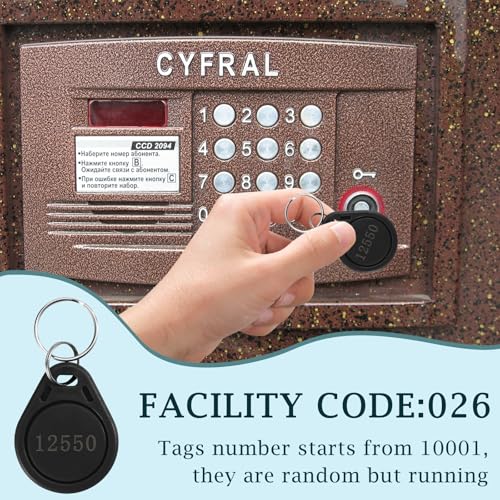 Image of 50 pcs 26 Bit Key Fobs Black RFID Keyfobs Writable Proximity Fob 125kHz Prox Cards Compatable with ISOProx 1386 1326 1346 H10301 Format Readers, Works with Vast Majority of Access Control Systems