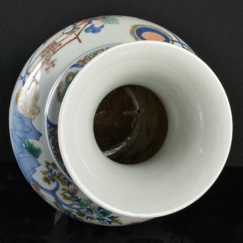中国 色絵 人物文瓶 高さ約36cm D R5482B 中国 【公式通販】