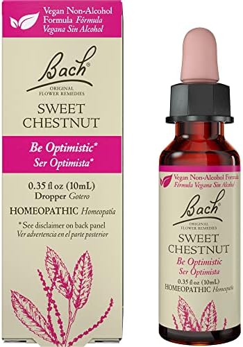 Bach Original Flower Remedies, Sweet Chestnut for Optimism (Non-Alcohol Formula), Natural Homeopathic Flower Essence, Holistic Wellness and Stress Relief, Vegan, 10mL Dropper