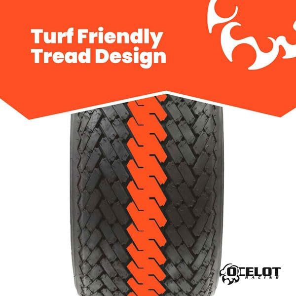 Ocelot Excel Golf Pro Golf Cart Tire 18x8.5-8, Fits Club Car, Yamaha, EZGo Golf Carts With Stock Size 8x7 OEM Wheels, Tubeless tire, Turf Style Tread for Low Impact On Grass