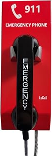 Vandal Resistant Emergency Wall Phone/Hotline Dialer Phone/Hotline Telephone, Pre-Programmed to Auto Dial 911, TEP309