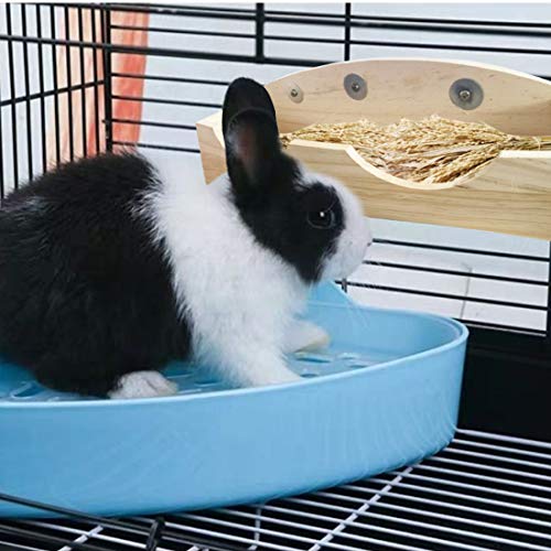Hamiledyi Rabbit Hay Feeder, Bunny Hay Feeder Rack,Bunny Food Manger Wooden Hay Manger Rack Rabbit Hay Holder Feeders Grass Holder for Guinea Pig Chinchilla Hamster by Hamiledyi - Image 6