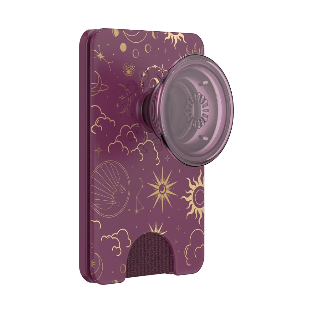 PopSockets: PopWallet per MagSafe - Anello Adattatore per MagSafe Incluso - Porta Carte Elegante e Riposizionabile per Telefoni Cellulari e Custodie - Black