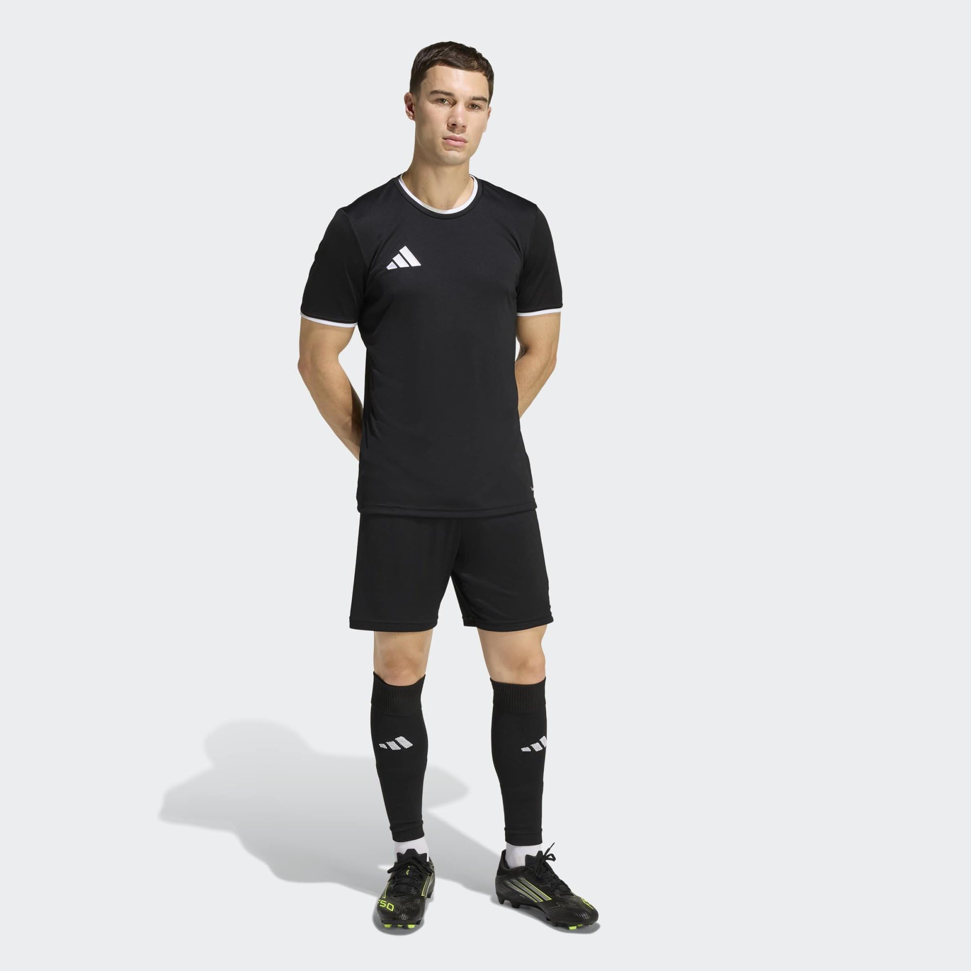 adidas Herren Entrada26 Shorts, Black/White, M Extra Tall