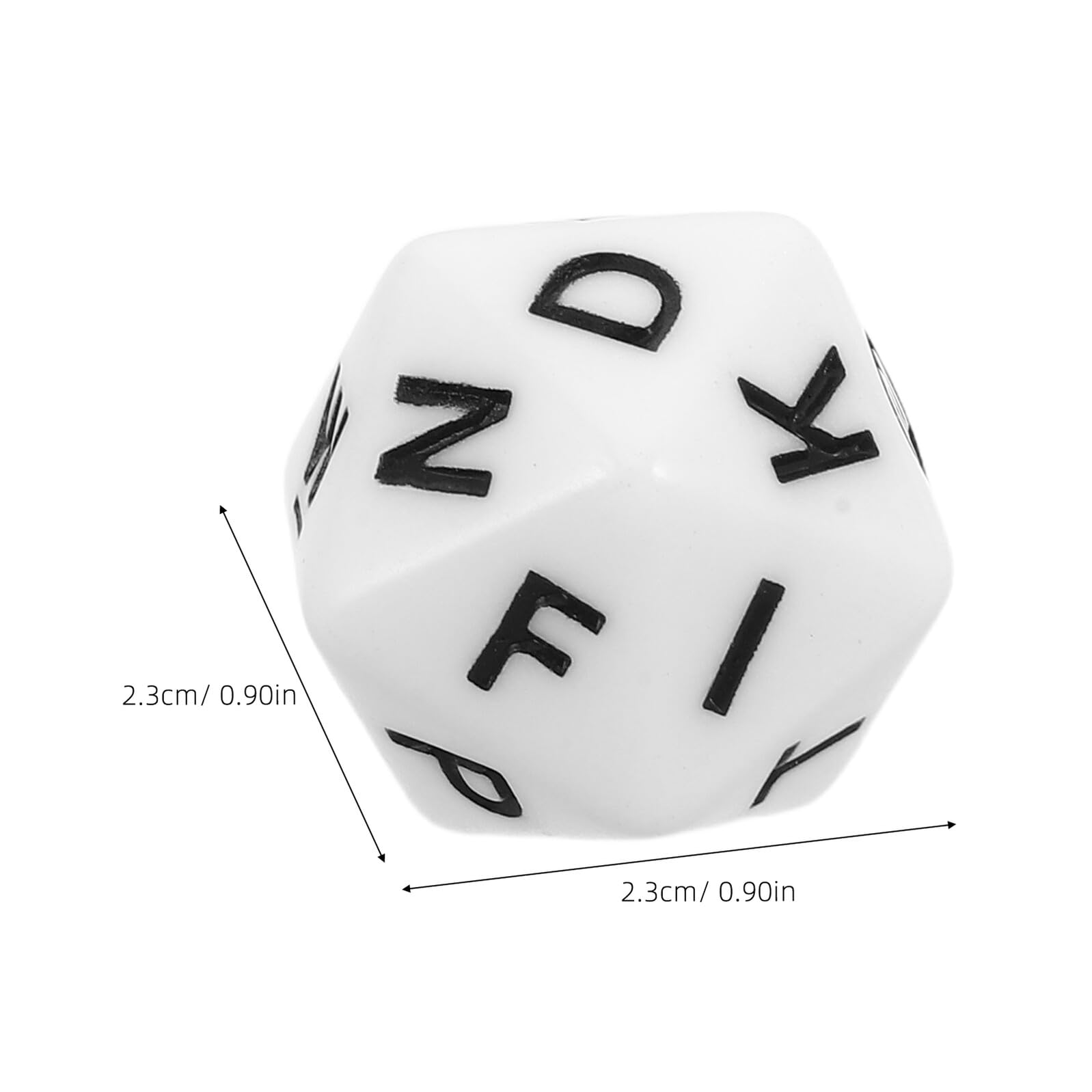 Holibanna Würfel, 20 Seiten, Buchstaben, für Bildungs- und Vokabelspiele, 40 Stück aus Acryl