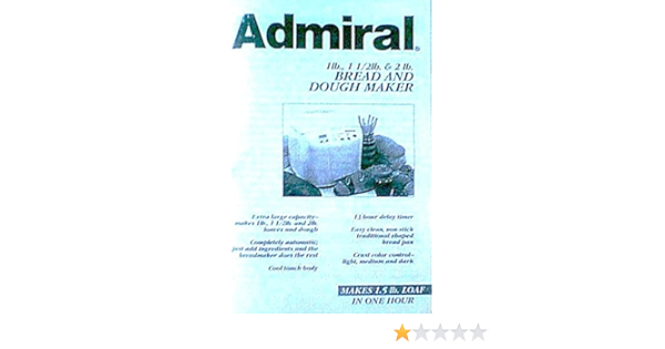 admiral bread machine