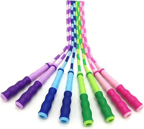 Skipping Rope with Beaded Segments Lightweight Jump Rope for Men Women Fitness Training Slimming Exercise Purple