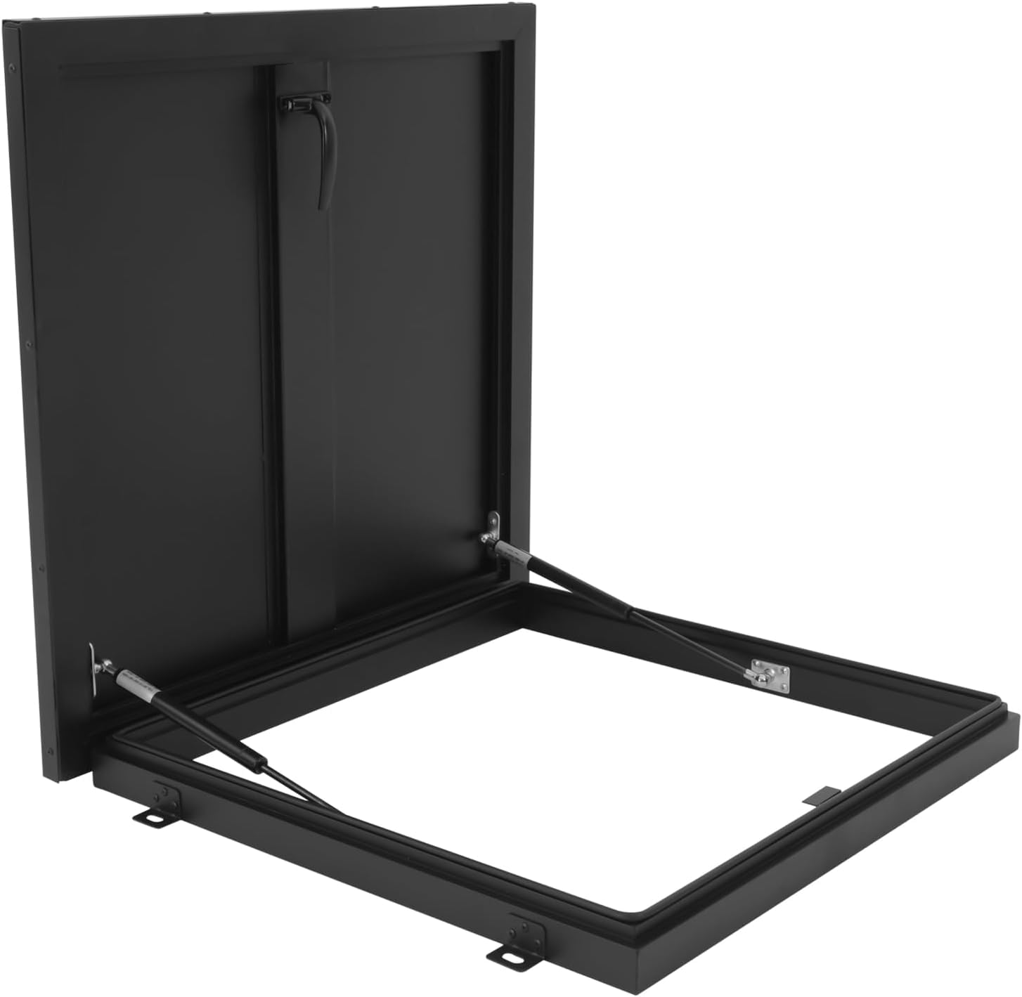 Trappe De Toit en Acier Galvanisé, Porte Daccès De Sécurité à Revêtement en Poudre pour Toitures - Trappe Daccès De Toit en Acier Blanc Durable 23.6" L X 23.6" W - Black