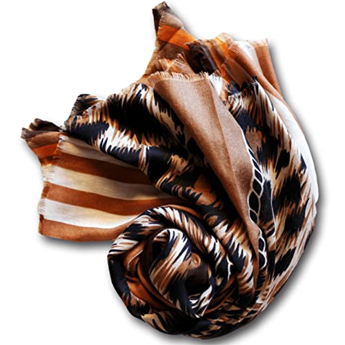 Pañuelos Mujer, Bufanda Mujer, Fular de Mujer Diseño Retro Elegante Ligero Multicolor Complemento Original Presentado para Regalo 180cm x 90cm Un Regalo de Collar Modelo aleatorio (TIG CQ) Cover