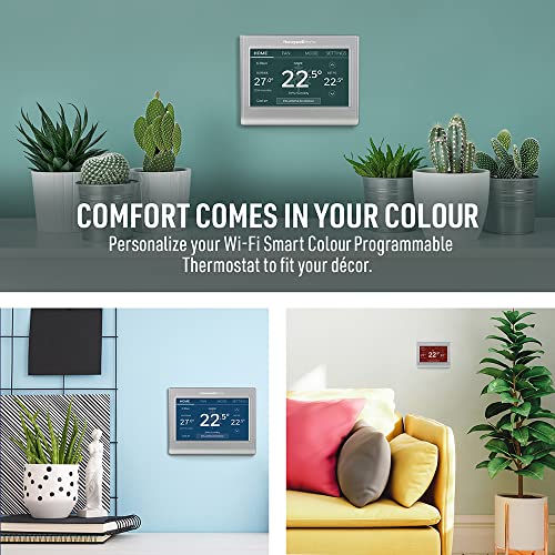 Honeywell Home RTH9585WF Wi-Fi Smart Colour Thermostat, 7-Day Programmable, Touchscreen, Energy Star, Alexa Ready, C-Wire Required, Not Compatible with Line Volt Heating, Silver by Ademco - Image 2