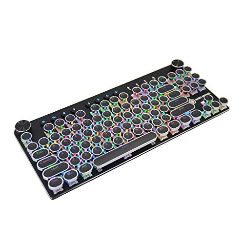 MK11 RGB Mechanical Keyboard Wireless/Wired Multi-Device Gaming Keyboard-Blue Switch-RGB LED Backlit-87 Keys for PC/Mac/iPad/iPhone/Smartphone/Laptop (Black) MK11 RGB Mechanical Keyboard Wireless/Wired Multi-Device Gaming Keyboard-Blue Switch-RGB LED Backlit-87 Keys for PC/Mac/iPad/iPhone/Smartphone/Laptop (Black)
