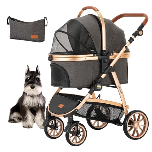 Kenyone Pet Stroller 3 in 1 for Medium Small Size Dogs Luxury Lar...