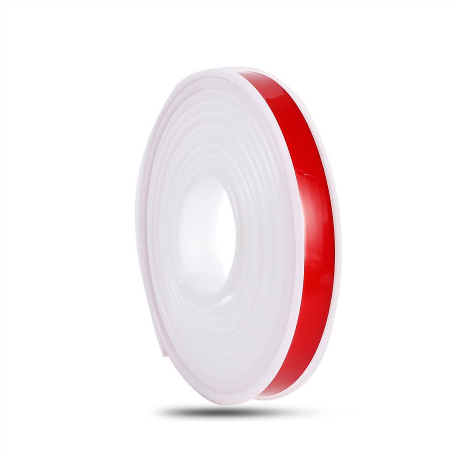 Melairya 5m U-Shape Furniture Edge Banding Self Adhesive TPE Flexible Edge Protector Tape Edge Guards Edging Trim for Table Cabinet Furniture Restoration (White, 18mm)