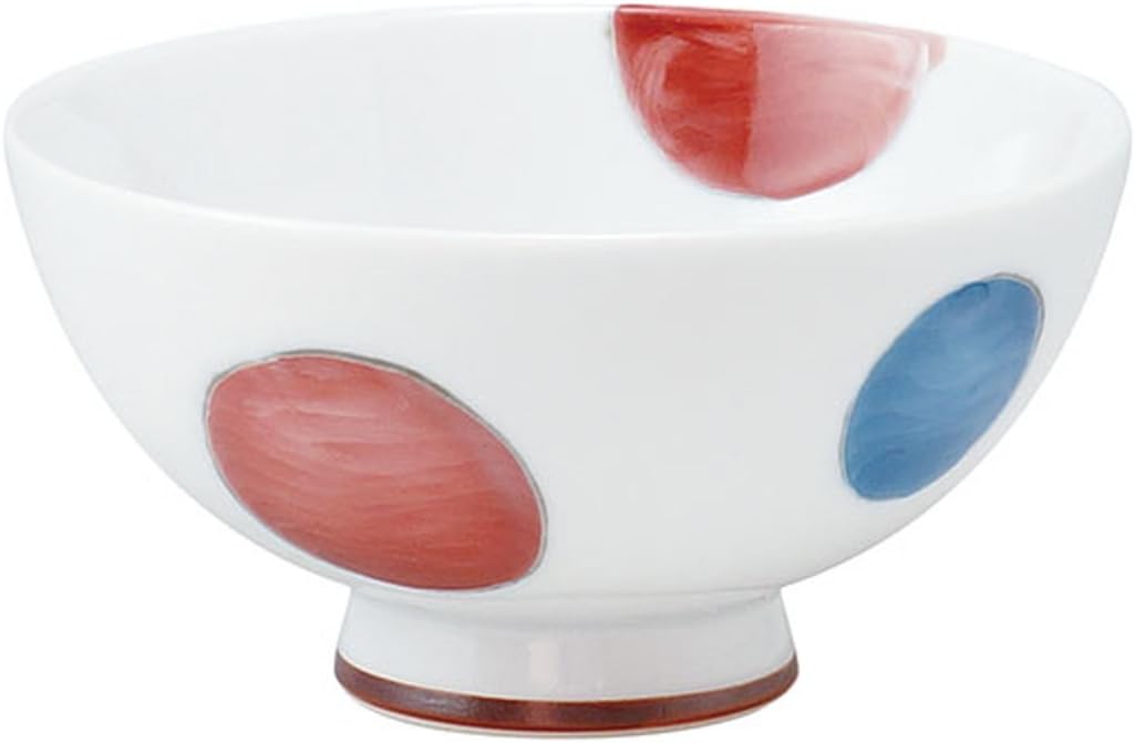 Yamashita Craft 16064940 Tricolor Round Crest Rice Bowl, Small, 4.3 x 2.2 inches (11.0 x 5.7 cm)