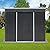 HOHFXM 6 x 8 FT Metal Outdoor Storage Shed Lockable Metal Garden Shed Steel Anti-Corrosion Storage House Storage shed with Lockable Door for Garden Patio Outdoor Storage Sheds Roof Black