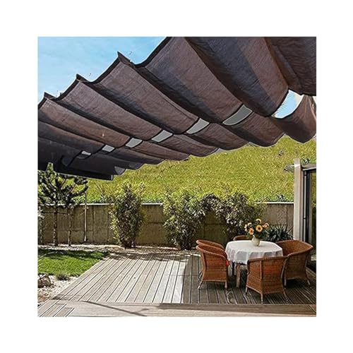 Voile d'ombrage ondulé rétractable imperméable pour auvent de pergola - 2