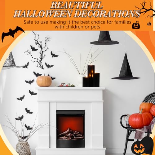 Image of Retisee 3 Pcs Halloween 6 /8 /12 Inches Black Flameless LED Candles with Remote and 2 /4 /8h Timer Battery Operated Electric Wax Flickering Pillar Candles for Halloween Parties, Haunted House Displays