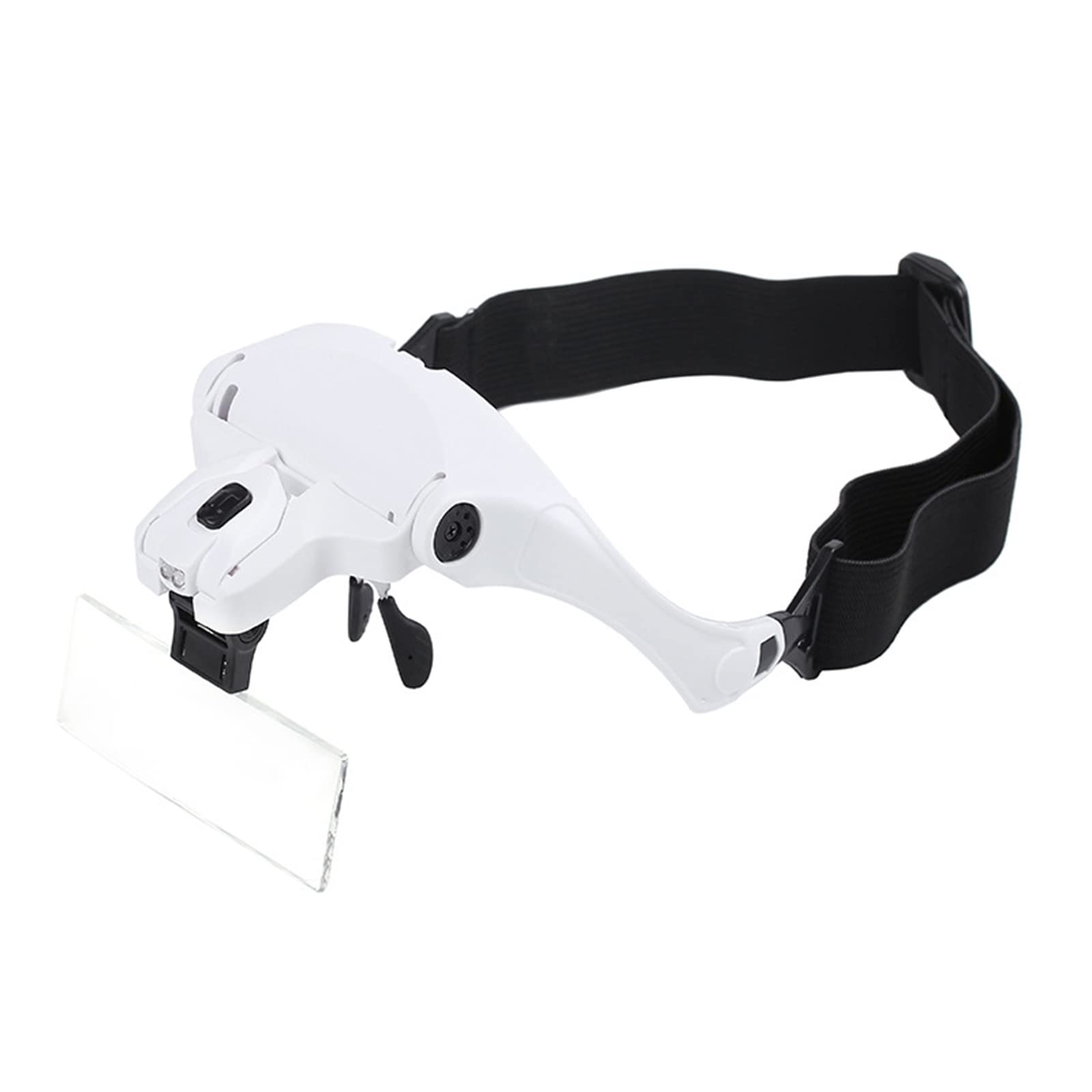 CHENZILIN Head Mounted Magnifier Headband Illumination Loupe 1X 1.5X 2X 2.5X 3.5X for Jewelry Watch Repair with 5 Lens