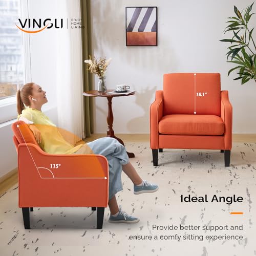 Image of VINGLI Accent Chairs Set of 2, Modern Traditional Armchair for Living Room