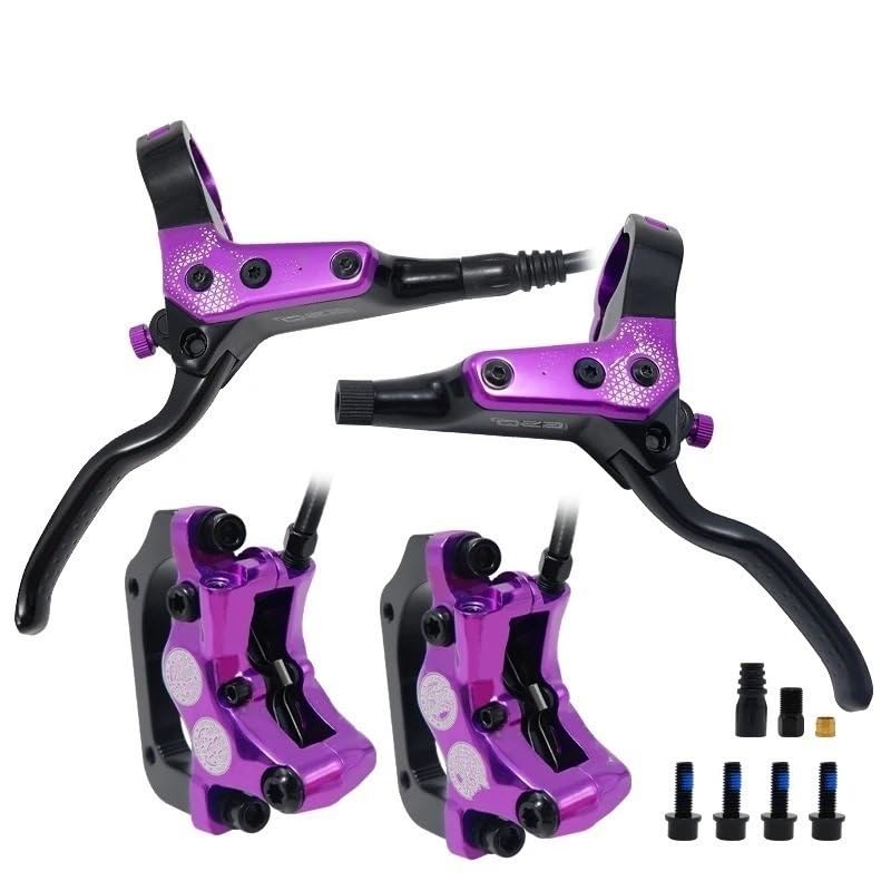 Freno de Disco hidráulico de 4 pistones MTB, Pastillas de Freno de 850mm y 1700mm, Abrazadera Delantera y Trasera para Bicicleta de montaña