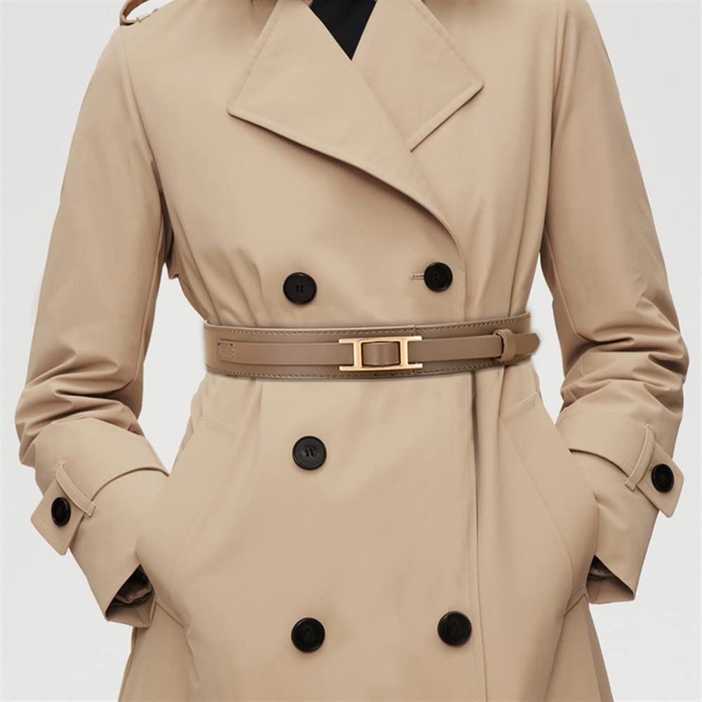 Women Belts Alloy Pin Buckle Genuine Leather Thin Belt Female Waistband for Jeans Dresses Pants Color A Size