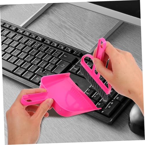 ARTSEWPLY Mini Besen und Kehrschaufel Set Kompakt und Tragbar Weiche Borsten Kratzfrei Integriertes Design für Tischplatten Tastaturen und Bettstaubentfernung Praktisches Kleines – Bild 7