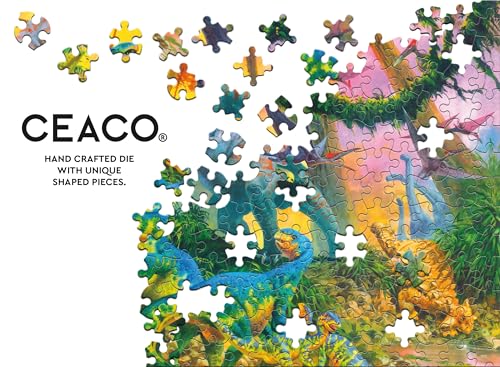 Ceaco - Dinosaur Jungle - Rompecabezas de 100 Piezas para Niños | Hecho en USA con Cartón Reciclado, Tamaño Final 11 x 15 pulgadas miniatura 6