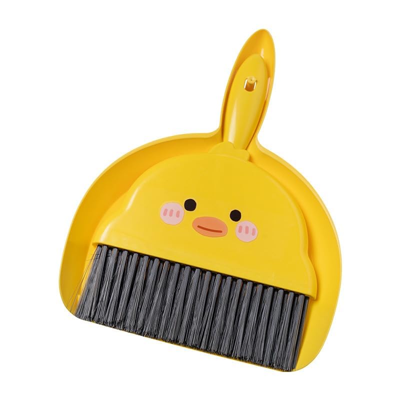 QCEN Small Broom and Dustpan Set,1pc Dust Pan and Brush Set,SUP Cute Little Yellow Duck Hand Mini Broom and Dustpan Set,Small dust pan Mini for Tabletop Debris,Keyboards&Clean Pet Cages (Chicken) (B0DC69YTD6) Amazon Price History, Amazon Price Tracker