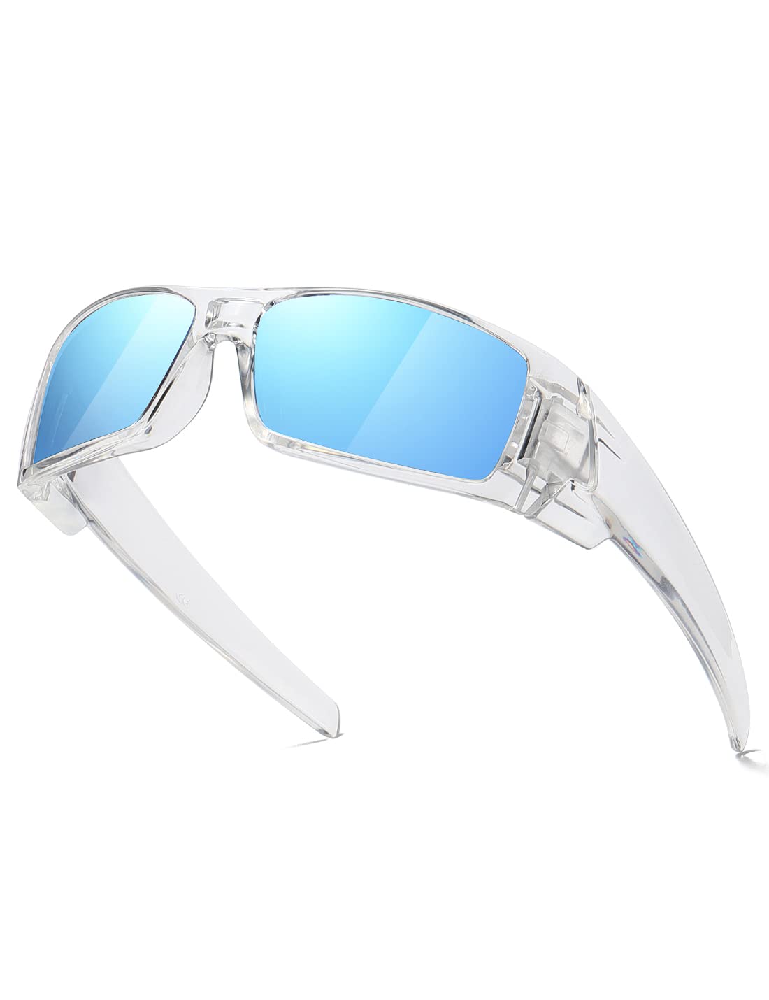 TIANYESY Polarized Sunglasses Men Womens Trendy Retro Sports Rectangular Wrap Around Vintage Shot Shield