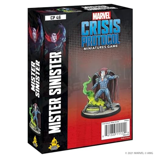 Atomic Mass Games, Marvel Crisis Protocol: Character Pack: Mr Sinister: Marvel Crisis Protocol, Miniatures Game, Ages 10+, 2+ Players, 45 Minutes Playing Time