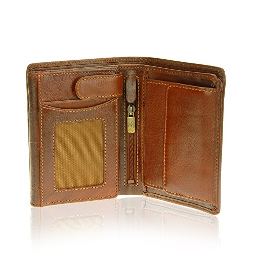 Visconti Tuscany 44 Secure RFID Blocking Genuine Leather Wallet Tan - Image 4