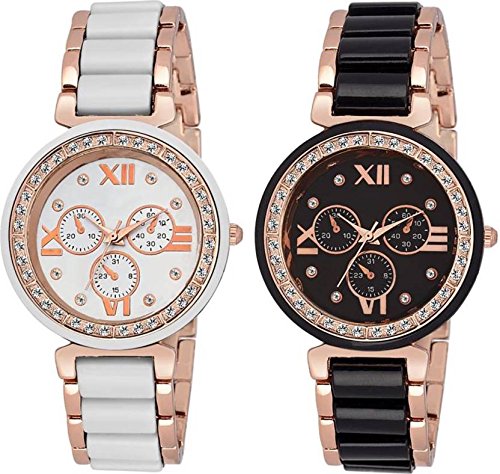 MAHIT Oxhoxy Mac Chronograph Pattern White and Black Watch - for Women (B07HVYSBMQ) Amazon Price History, Amazon Price Tracker