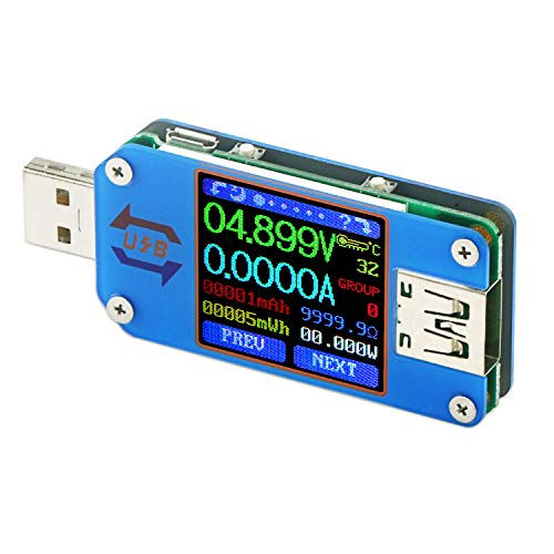 AT34 USB 3.0 Tester - Voltage Current Power Meter With Color Screen For Charger Detection