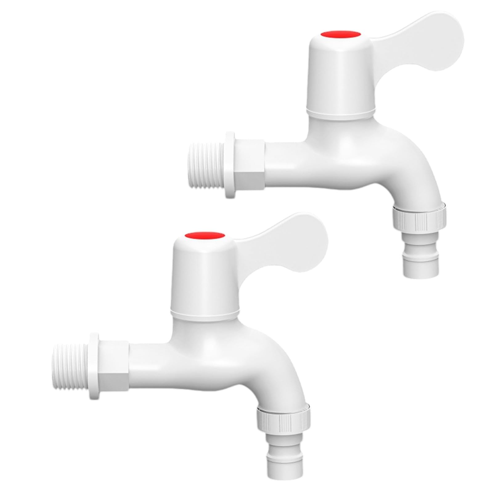 Msioytog 4 Point White Washin 2Pcs Bathroom Faucet Set Not Drips Burst Proof Designs Sink Tap Not Erosion Kitchen Faucets For Kitchen Installation Long Service Bathroom Tap