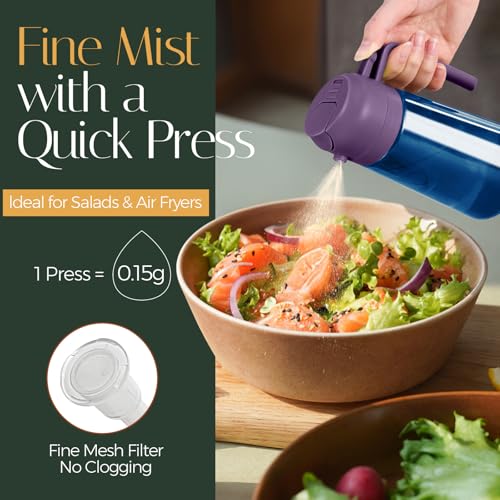 Image of YARRAMATE 16oz /470ml Light-Blocking Dark Oil Sprayer for Cooking (Purple)