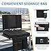 Stadium Seats with Back Support 2 Pack, Padded Folding Cushions for Bleachers, Adjustable Shoulder & Hand Straps, Zipper Storage Pockets, Extra-Wide Portable Chairs for Football Sports Events(Black)