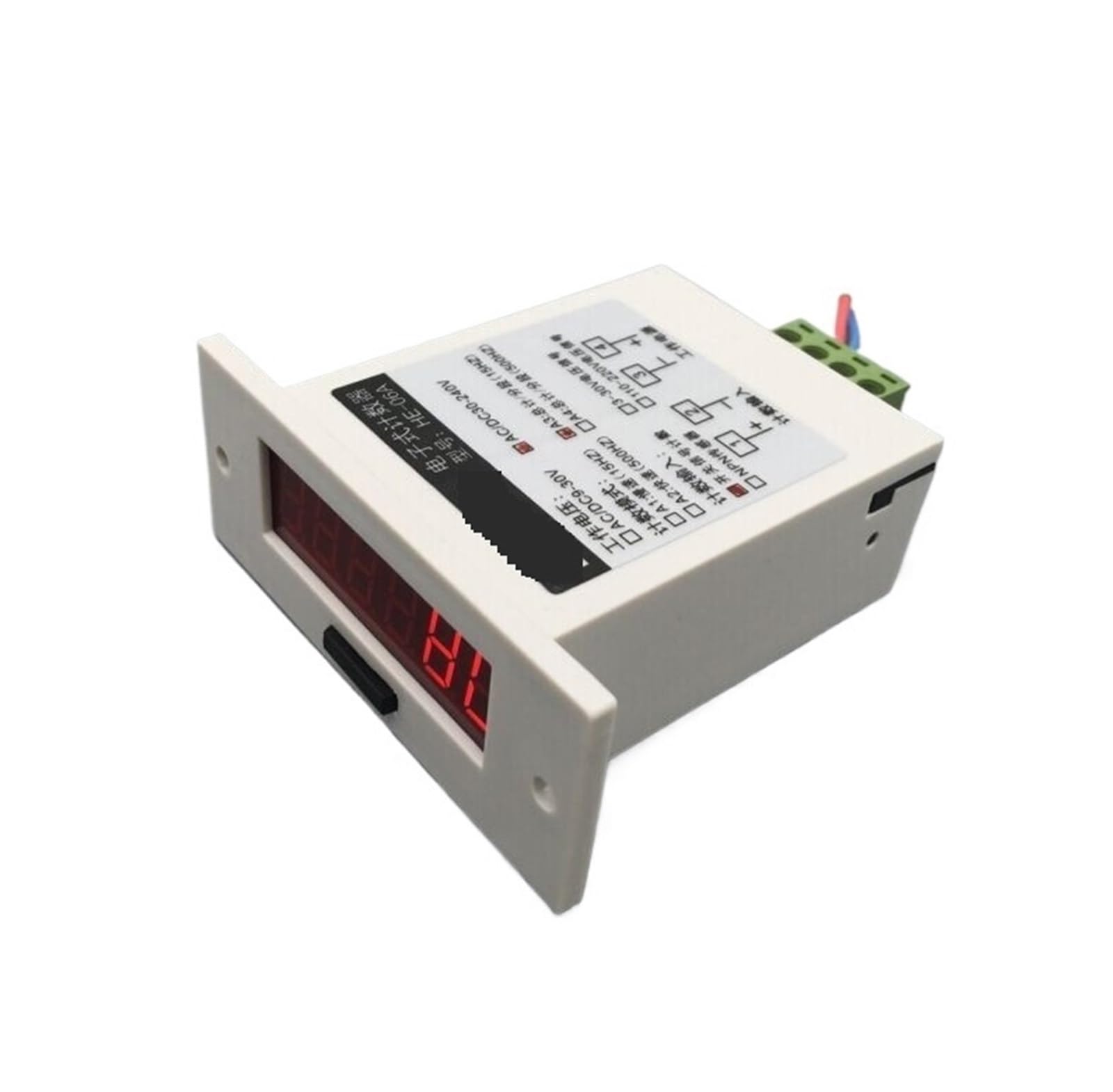 Compteur digital 6 LED JMCF-6X grand écran à tension universelle 30-240V pour usine
