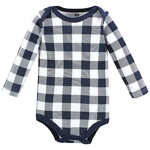 Image of Hudson Baby baby-boys Cotton Long-sleeve Bodysuits 5-pack