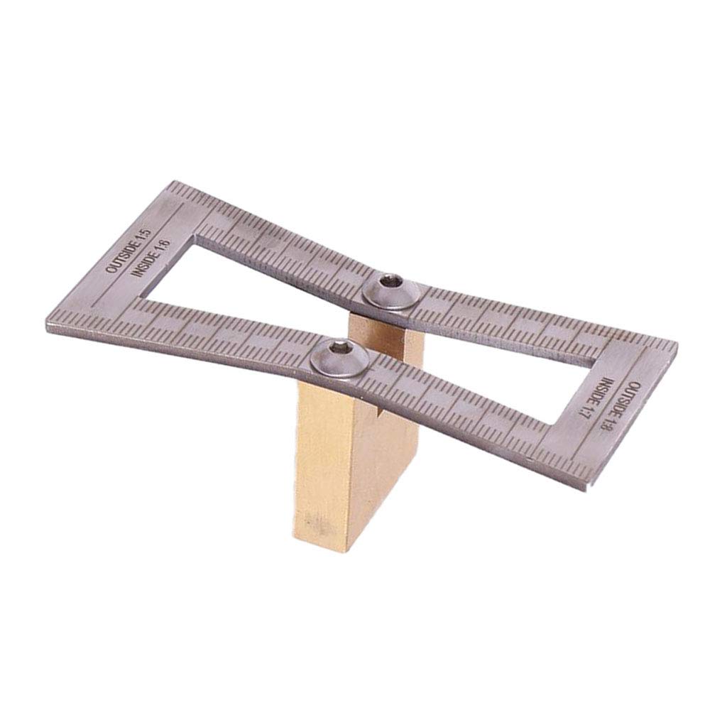 EDASH Dovetail Scribe Line Planner Woodworking Crossed Template Drawing with Scale