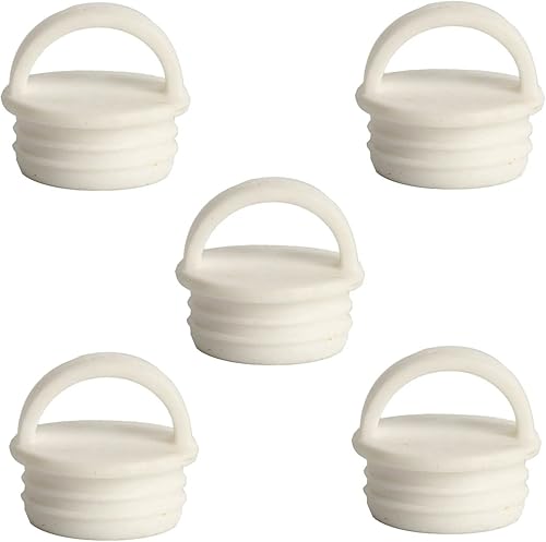 NentMent Paquete de 5 tapones de drenaje de cubo de trapeador giratorio plano, tapón de repuesto para bañera de agua, tubería redonda, orificios de