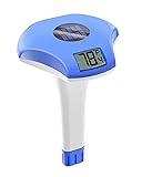 BALDR Pool Thermometer -Solarbetriebenes Schwimmthermometer, Nie wieder Batteriewechsel, IPX8 wasserdicht, mit Gro&szlig;em LCD-Display, Perfekt f&uuml;r Pool, Eisbad & Whirlpool
