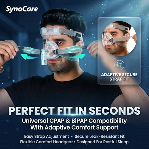 Image of Cpap Mask for cpap machine for sleep apnea NASAL CPAP type face mask covers nose only compatible to all cpap machine with head strap 100% Transparent (MEDIUM)
