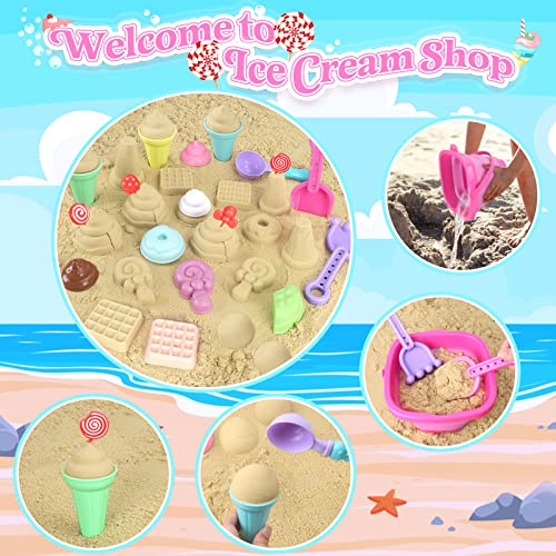 image for Meaicezli Collapsible Beach Toys Set for Kids Toddlers Girls, Collapsi