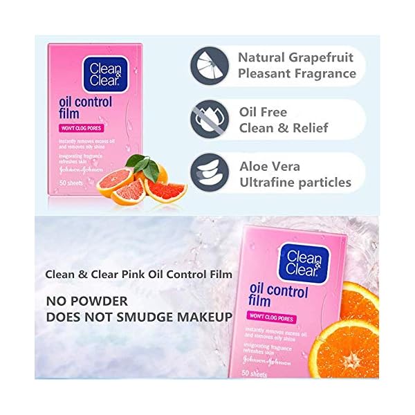 Beauty-Kate-Oil-absorbing-oil-Blotting-Paper-Same-Series-with-Clean-Clear-Oil-Absorbing-Facial-Sheets-60-sheets-Blue-50-sheets-Pink Oil Absorbing Tissues Oil Control Film, Oil Blotting Paper Same Series with Clean & Clear Oil Absorbing Facial Sheets for Oily Skin, 60 sheets Blue + 50 sheets Pink